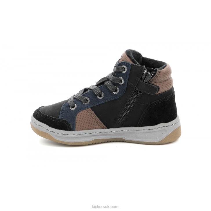 Kickosta Black Blue Brown Kickers ZDBR963 Kids
