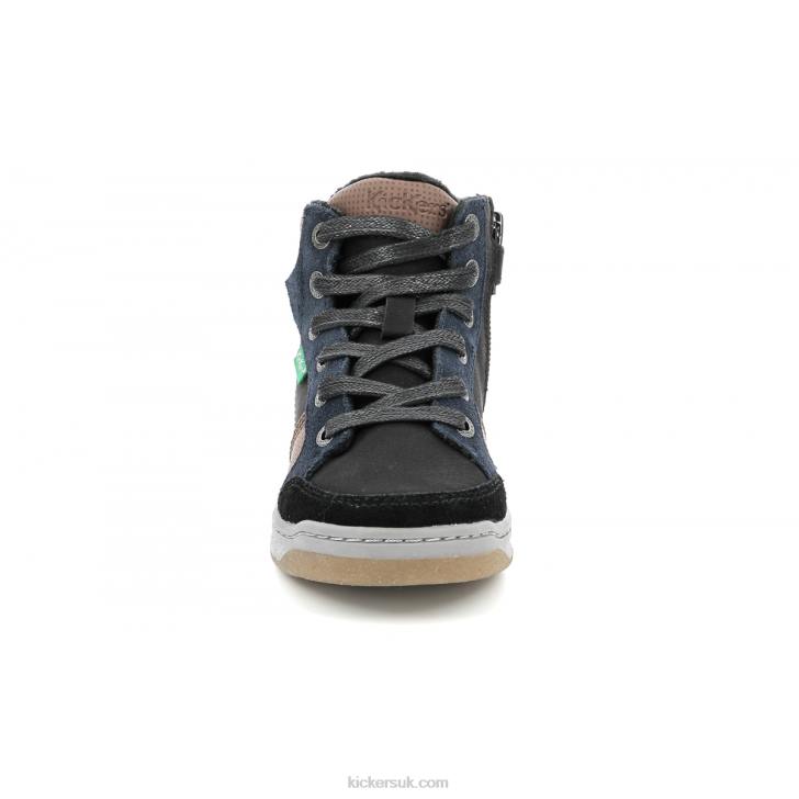 Kickosta Black Blue Brown Kickers ZDBR963 Kids