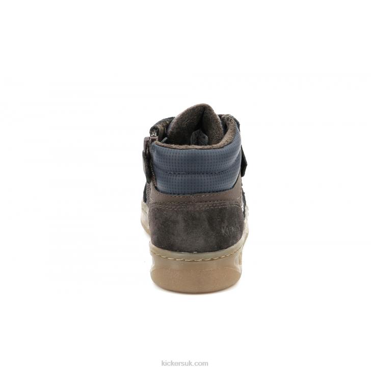 Kickosta Dark Brown Navy Kickers ZDBR961 Kids
