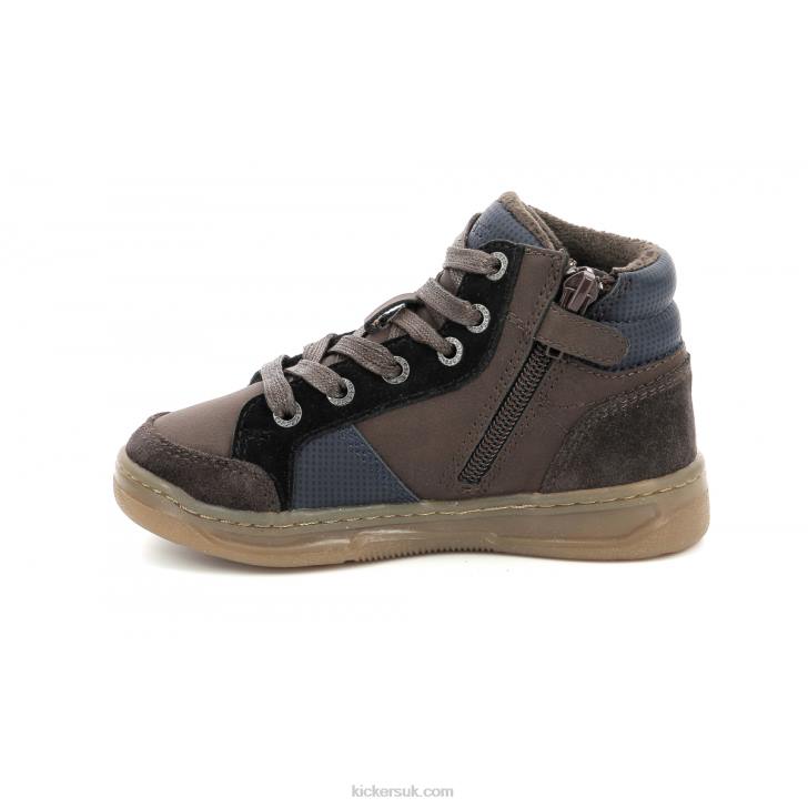 Kickosta Dark Brown Navy Kickers ZDBR961 Kids
