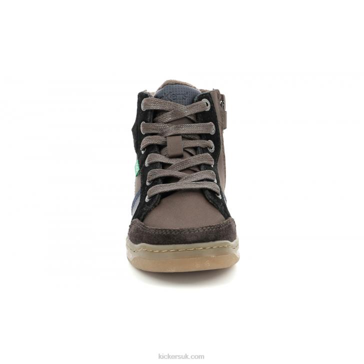 Kickosta Dark Brown Navy Kickers ZDBR961 Kids