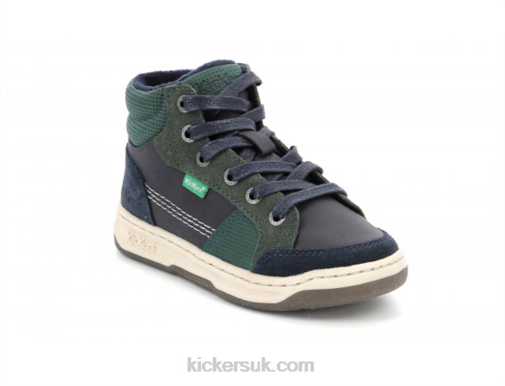 Kickosta Navy Green Kickers ZDBR962 Kids