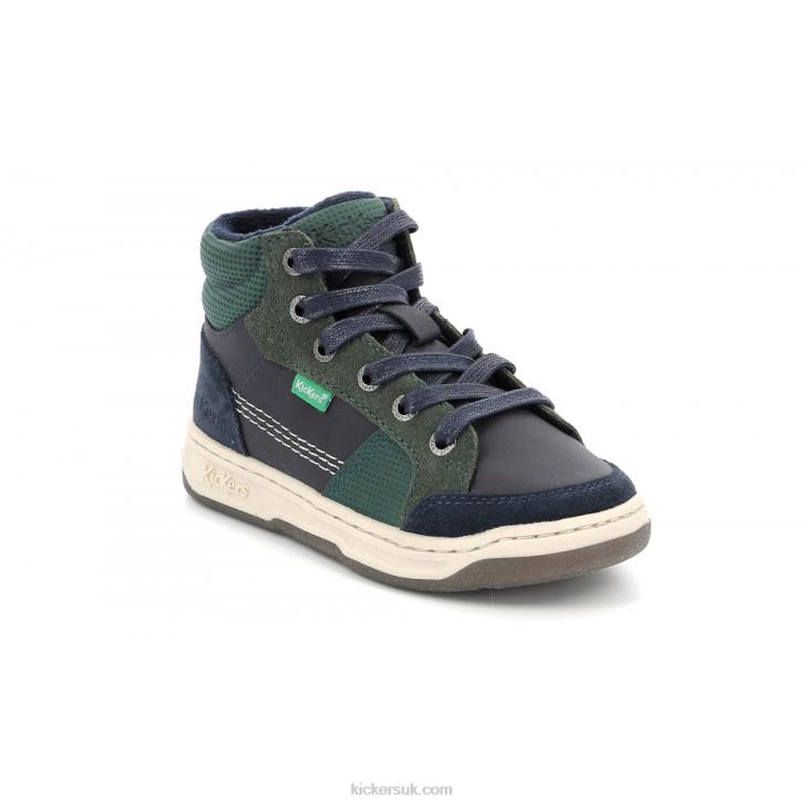 Kickosta Navy Green Kickers ZDBR962 Kids