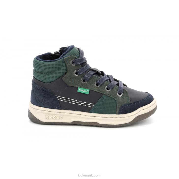 Kickosta Navy Green Kickers ZDBR962 Kids