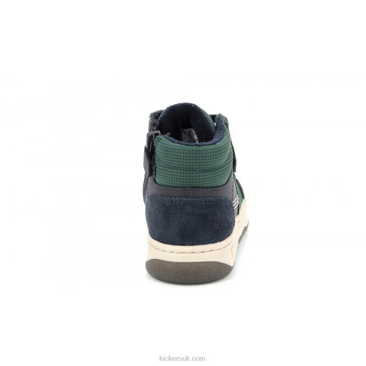 Kickosta Navy Green Kickers ZDBR962 Kids