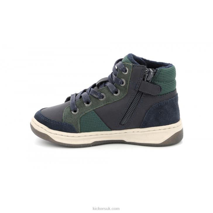 Kickosta Navy Green Kickers ZDBR962 Kids