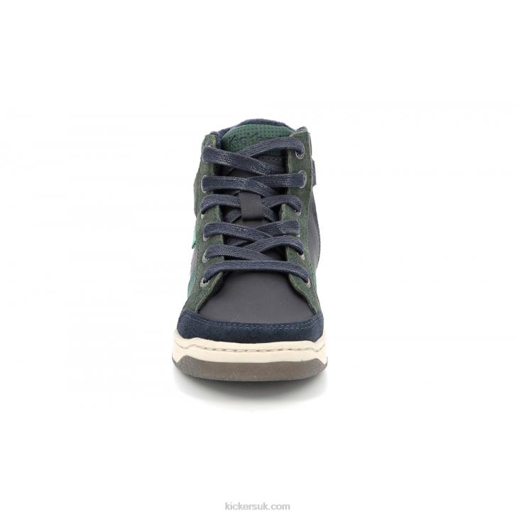 Kickosta Navy Green Kickers ZDBR962 Kids