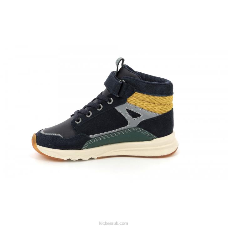 Kikafar Navy Green Yellow Kickers ZDBR943 Kids