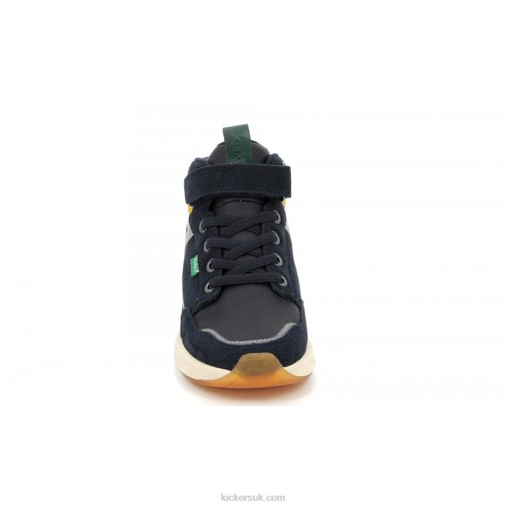 Kikafar Navy Green Yellow Kickers ZDBR943 Kids