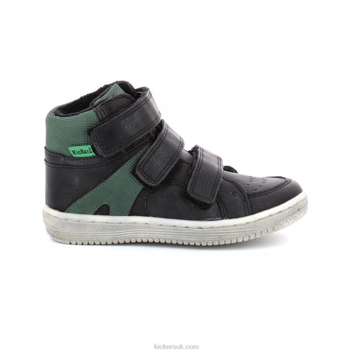 Lohan Black Green Kickers ZDBR954 Kids