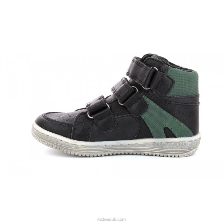 Lohan Black Green Kickers ZDBR954 Kids