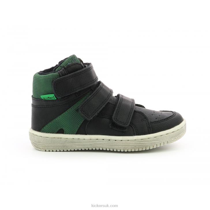 Lohan Black Green Kickers ZDBR956 Kids