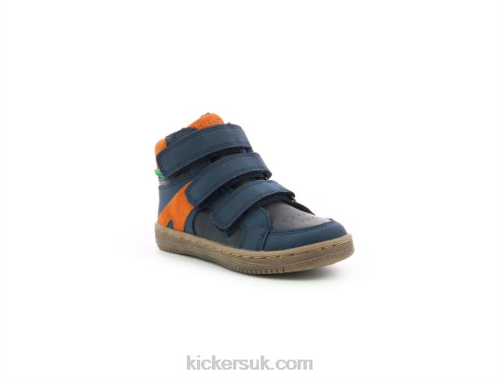 Lohan Navy Orange Kickers ZDBR957 Kids