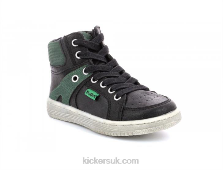 Lowell Black Green Kickers ZDBR974 Kids