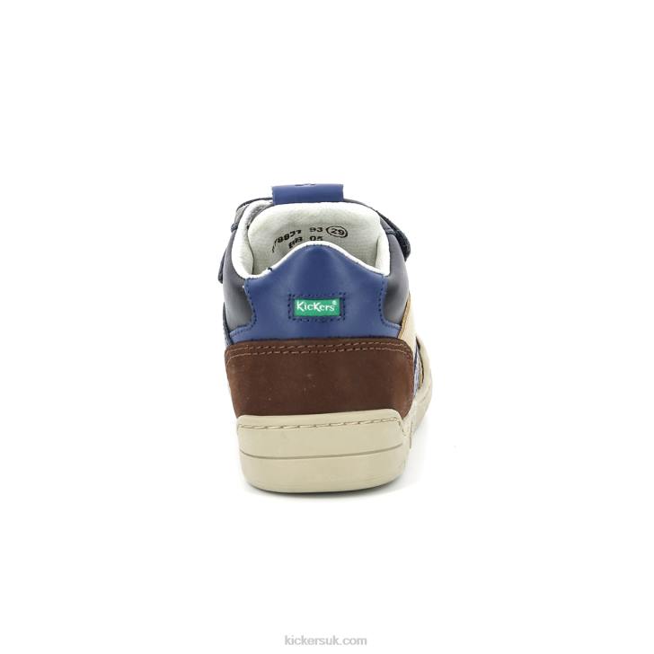 Wincky Cdt Brown Blue Navy Kickers ZDBR985 Kids