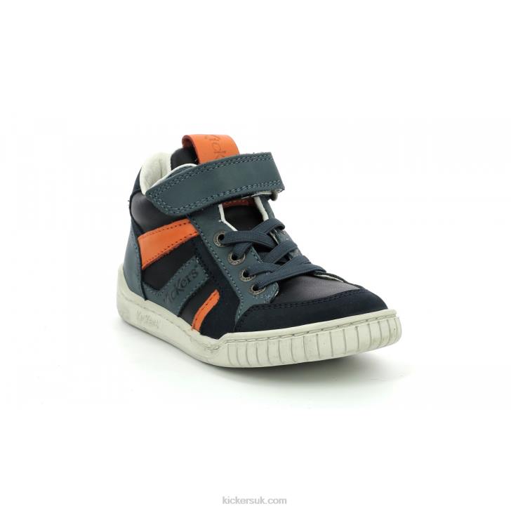 Wincky Cdt Navy Grey Orange Kickers ZDBR938 Kids