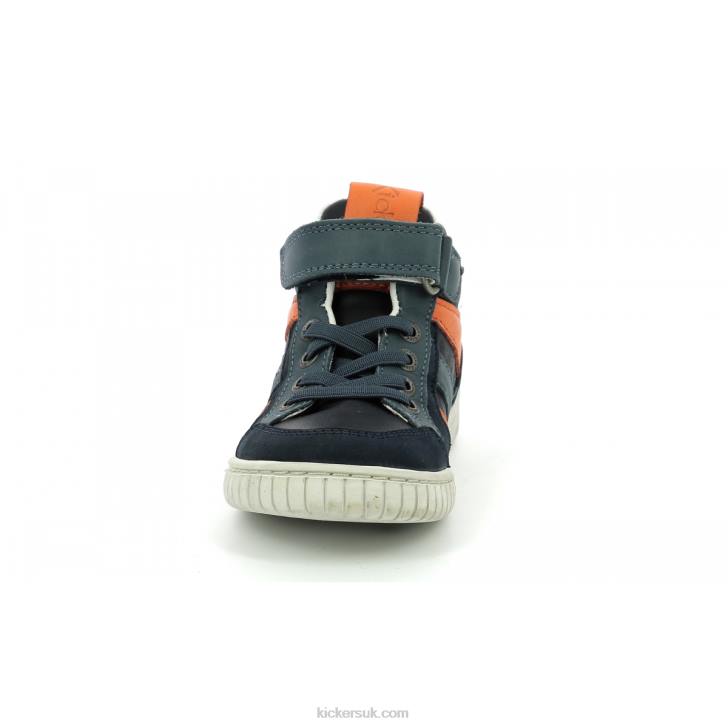 Wincky Cdt Navy Grey Orange Kickers ZDBR938 Kids