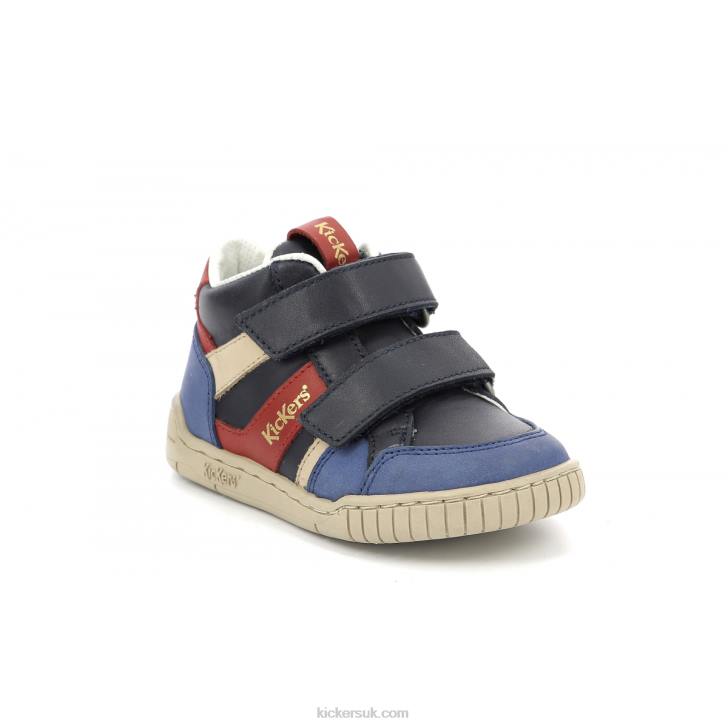 Wincky Vel Blue Red Navy Kickers ZDBR1002 Kids