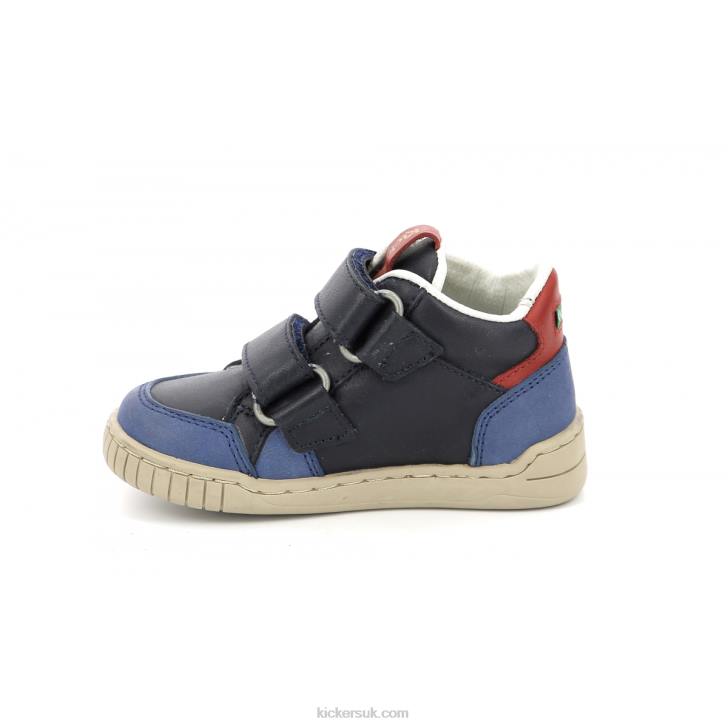 Wincky Vel Blue Red Navy Kickers ZDBR1002 Kids