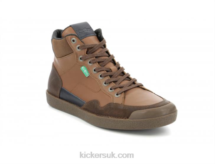 Kick Triparty Camel Cognac Navy Kickers ZDBR324 Men