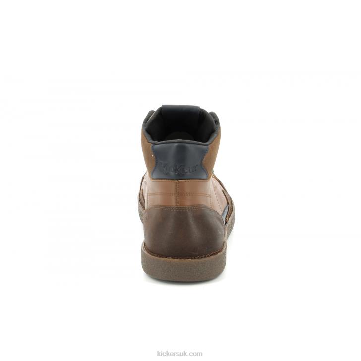Kick Triparty Camel Cognac Navy Kickers ZDBR324 Men