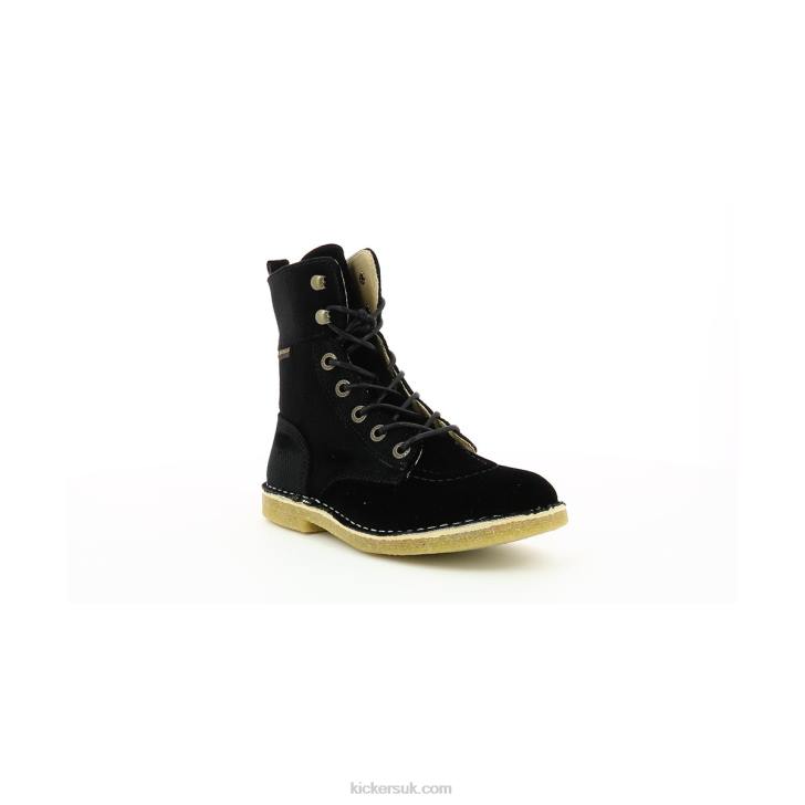 Kick Range Black Velvet Kickers ZDBR284 Women