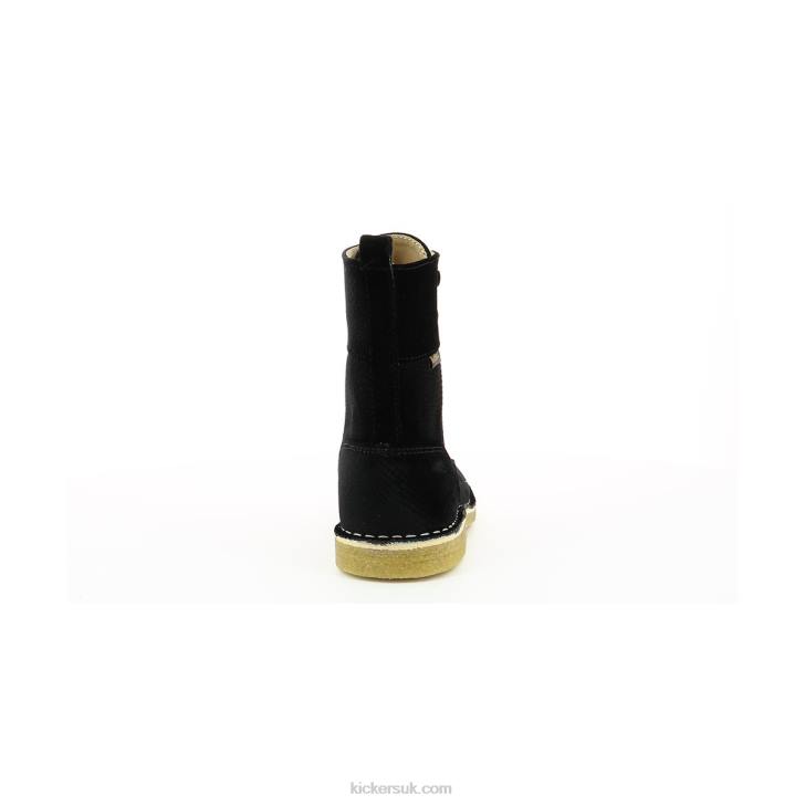 Kick Range Black Velvet Kickers ZDBR284 Women