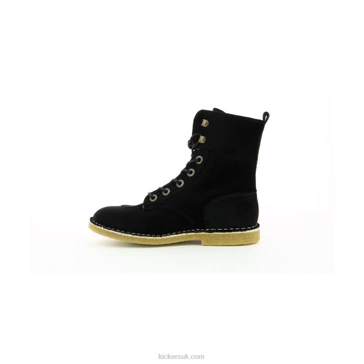 Kick Range Black Velvet Kickers ZDBR284 Women