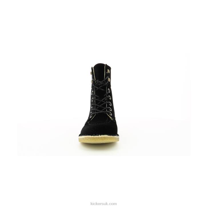 Kick Range Black Velvet Kickers ZDBR284 Women