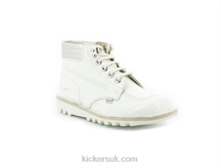 Kick Throwback White Silver Kickers ZDBR292 Women