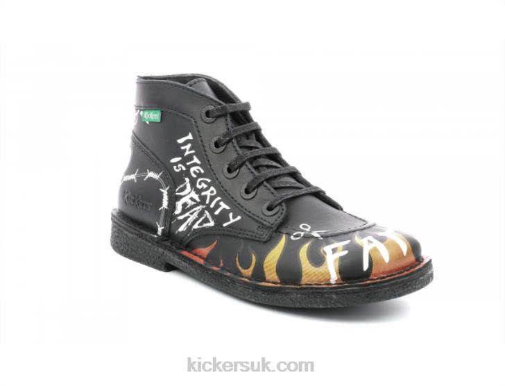 Legendiknew Black Graffity Kickers ZDBR280 Women
