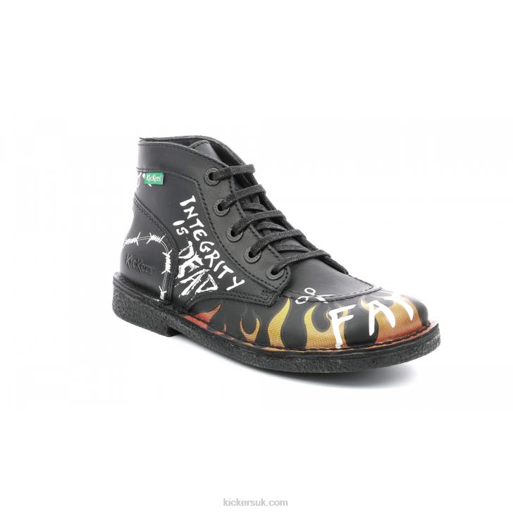 Legendiknew Black Graffity Kickers ZDBR280 Women