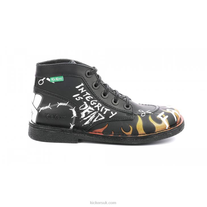 Legendiknew Black Graffity Kickers ZDBR280 Women