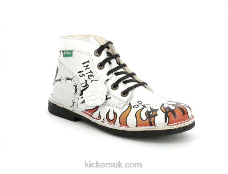 Legendiknew White Graffity Kickers ZDBR279 Women