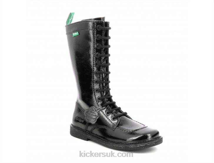 Meetkiknew Black Patent Kickers ZDBR291 Women