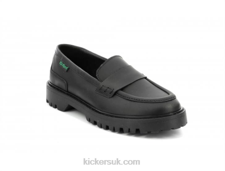 Deck Loafer Black Kickers ZDBR183 Women