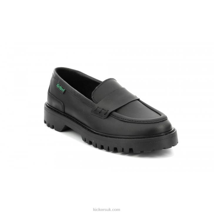 Deck Loafer Black Kickers ZDBR183 Women