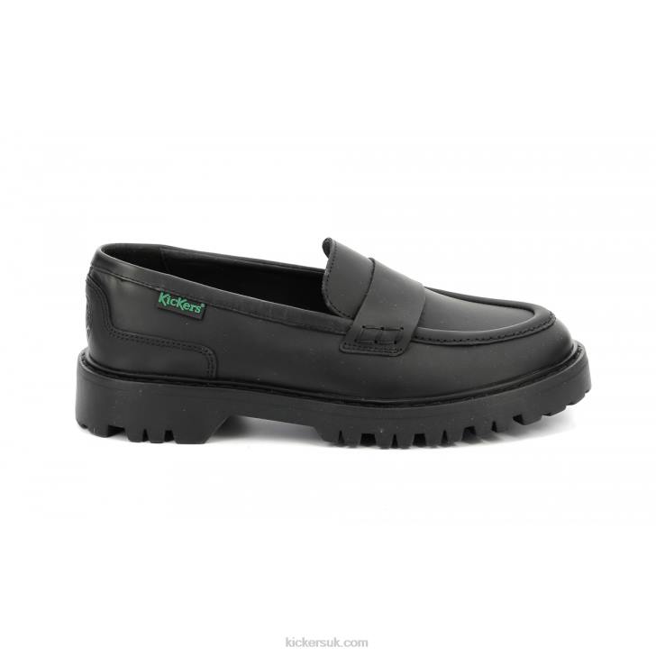 Deck Loafer Black Kickers ZDBR183 Women