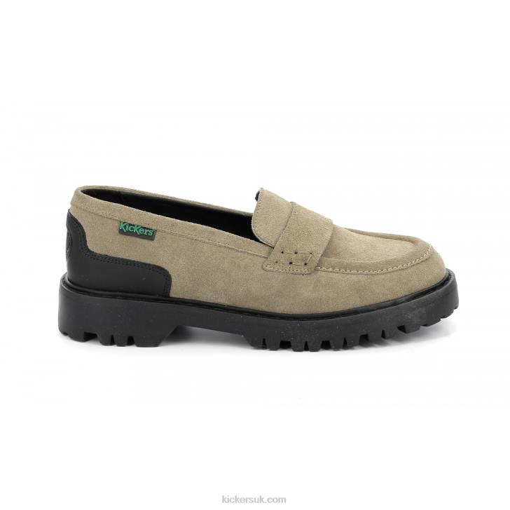 Deck Loafer Silver Kickers ZDBR184 Women