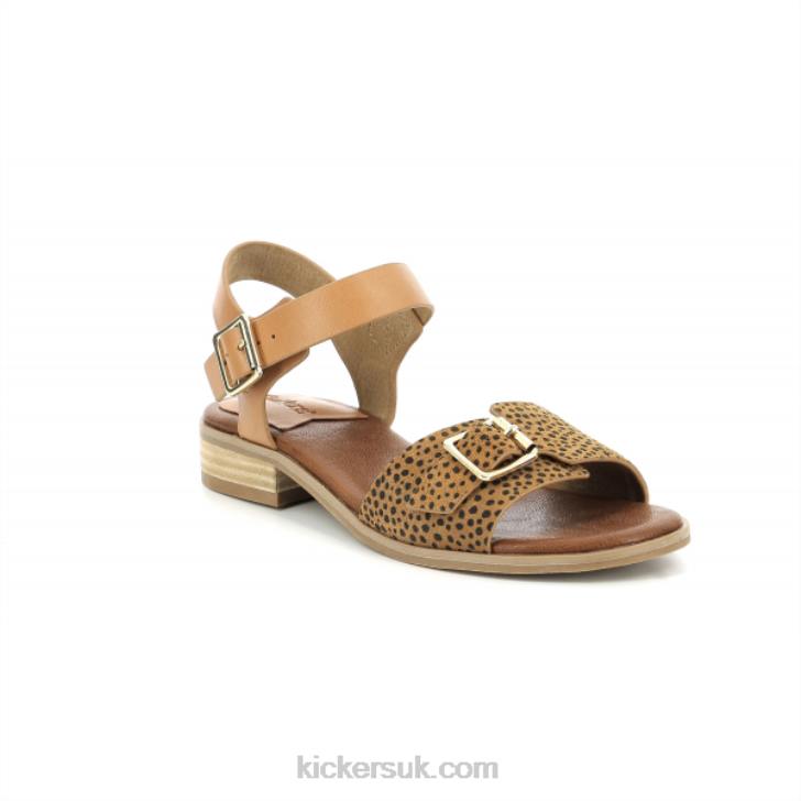 Bucidi Camel Black Print Kickers ZDBR43 Women