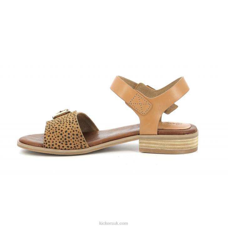 Bucidi Camel Black Print Kickers ZDBR43 Women