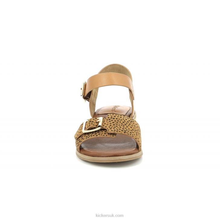Bucidi Camel Black Print Kickers ZDBR43 Women