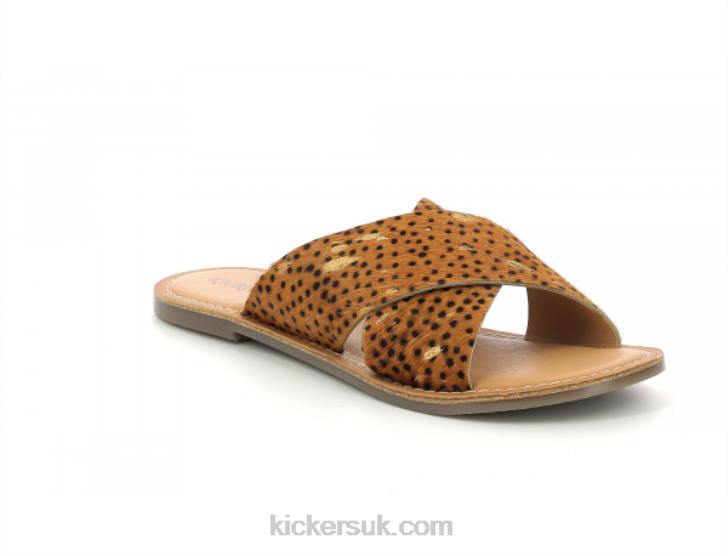 Diaz-2 Camel Black Gold Spotted Kickers ZDBR110 Women