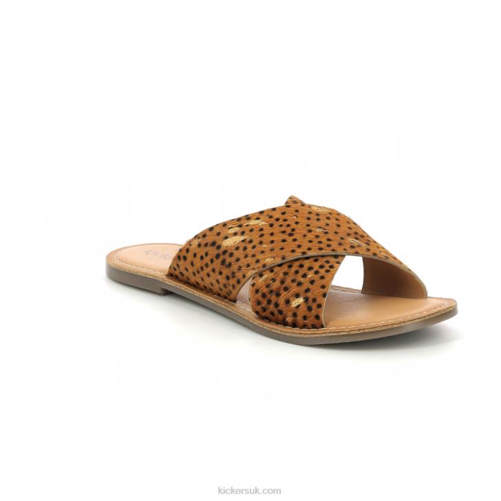 Diaz-2 Camel Black Gold Spotted Kickers ZDBR110 Women