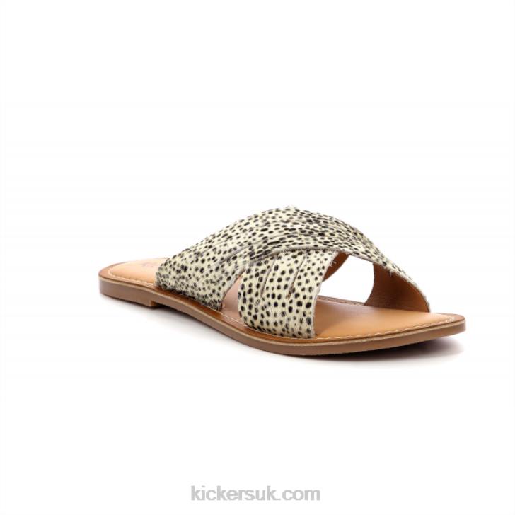 Kick Day White Brown Printing Kickers ZDBR84 Women