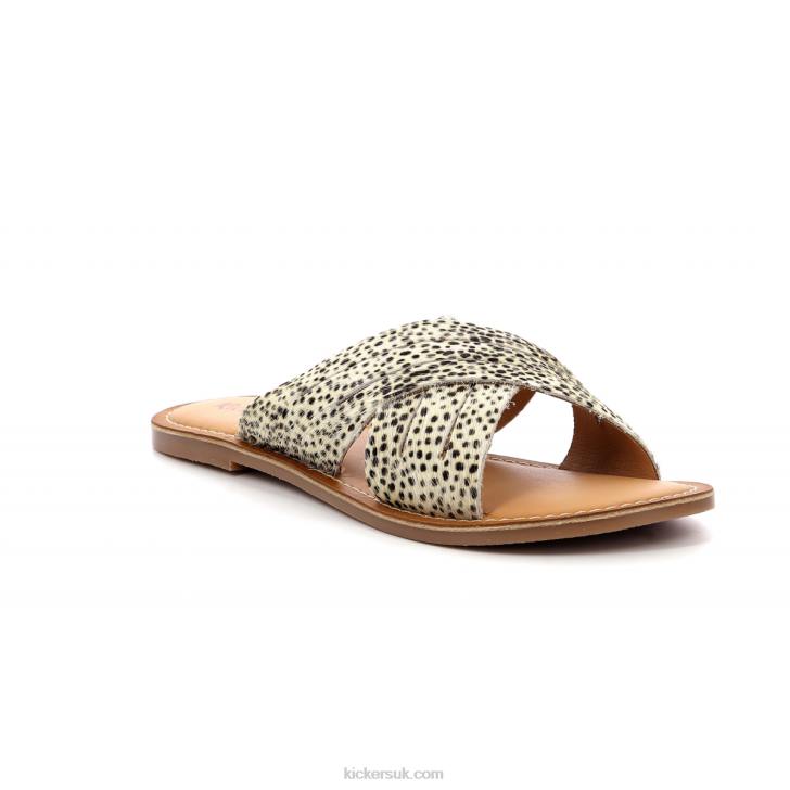 Kick Day White Brown Printing Kickers ZDBR84 Women