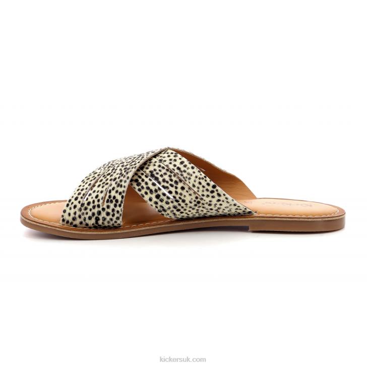 Kick Day White Brown Printing Kickers ZDBR84 Women