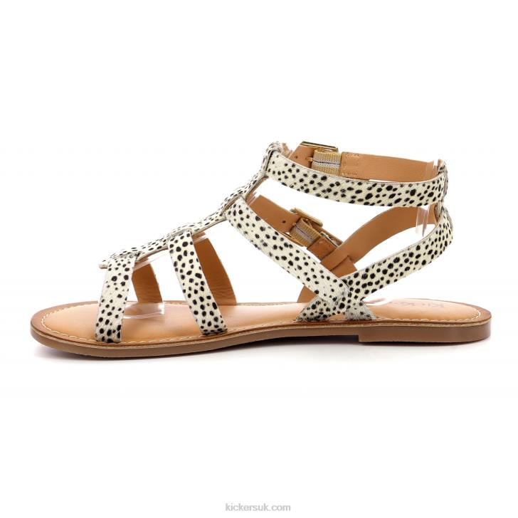 Kick Dazed White Brown Printing Kickers ZDBR74 Women