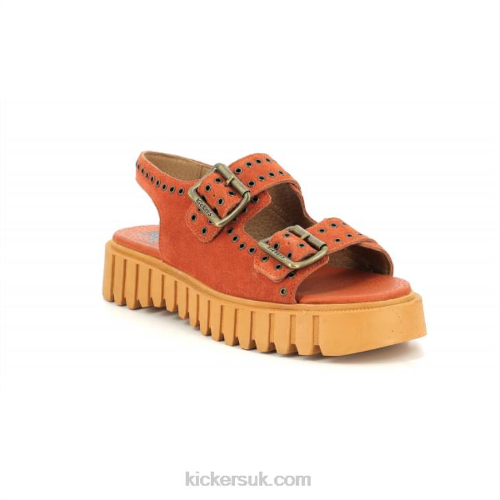 Kick Falk Orange Brique Kickers ZDBR80 Women